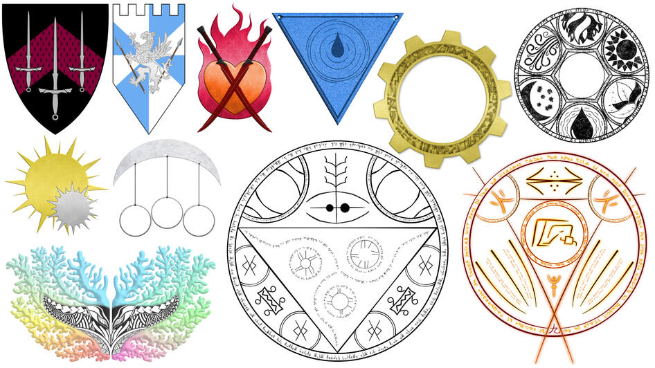 Fantasy Heraldry, Iconography, and Magic Circles